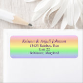 Pastel Regenboog Adresetiketten Etiket (Insitu)