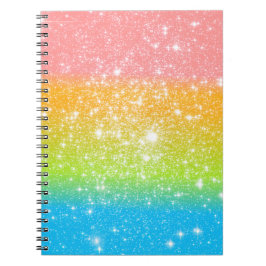 Pastel Regenboog Astrale Glitter Notitieboek