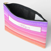 Pastel regenboog aztec patroon gepersonaliseerd etui (Open)