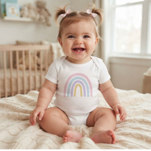 Pastel Regenboog Baby Meisje Rompertje Schattig Romper