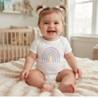 Pastel Regenboog Baby Meisje Rompertje | Schattig  Romper