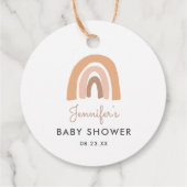 Pastel Regenboog Baby Shower Bedankjes Favor Bedankjes Labels (Achterkant)