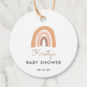 Pastel Regenboog Baby Shower Bedankt Favor Bedankjes Labels (Achterkant)