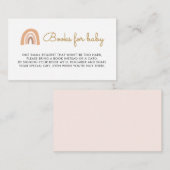 Pastel Regenboog Baby Shower Boeken voor Baby Inla Informatiekaartje (Voorkant / Achterkant)