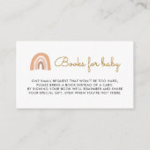 Pastel Regenboog Baby Shower Boeken voor Baby Inla Informatiekaartje (Voorkant)