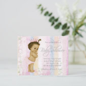  pastel regenboog Baby shower Kaart (Staand voorkant)