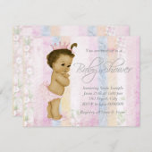  pastel regenboog Baby shower Kaart (Voorkant / Achterkant)