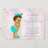  pastel regenboog Baby shower Kaart (Voorkant / Achterkant)