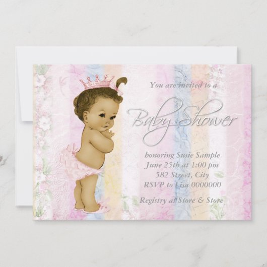  pastel regenboog Baby shower Kaart (Voorkant)