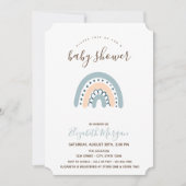 Pastel Regenboog Baby Shower Kaart (Voorkant)