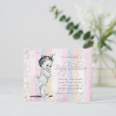 pastel regenboog Baby shower Kaart (Staand voorkant)
