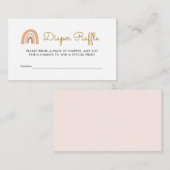 Pastel Regenboog Baby Shower Luier Raffel Tickets Informatiekaartje (Voorkant / Achterkant)