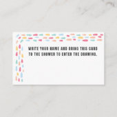 Pastel Regenboog Baby shower Luier Raffle Kaart (Achterkant)