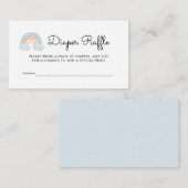 Pastel Regenboog Baby Shower Luiers Biljetten Informatiekaartje (Voorkant / Achterkant)