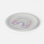 Pastel Regenboog Baby shower Papier Bord (Gekanteld)