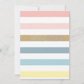 Pastel Regenboog Baby Sprinkle Shower Kaart (Achterkant)