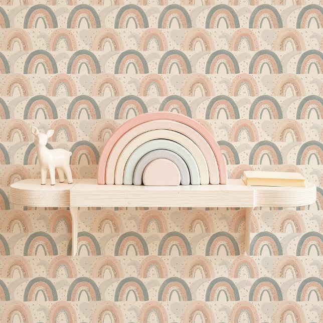 Pastel Regenboog Babykamer Behang (Creator heeft geüpload)