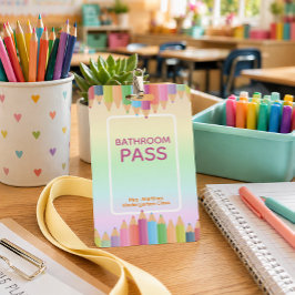 Pastel Regenboog Badge voor Toegang tot Badkamer v