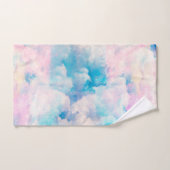 Pastel regenboog bewolkte hemel esthetisch bad handdoek (Handdoek)