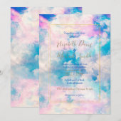 Pastel regenboog bewolkte hemel esthetisch kaart (Voorkant / Achterkant)