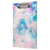 Pastel regenboog bewolkte hemel esthetisch klembord (Links)