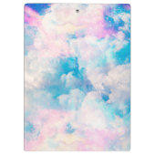 Pastel regenboog bewolkte hemel esthetisch klembord (Achterkant)