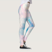 Pastel regenboog bewolkte hemel esthetisch leggings (Rechts)