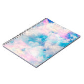 Pastel regenboog bewolkte hemel esthetisch notitieboek (Linkerzijde)