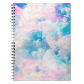 Pastel regenboog bewolkte hemel esthetisch notitieboek (Voorkant)
