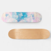 Pastel regenboog bewolkte hemel esthetisch persoonlijk skateboard (Horizontaal)