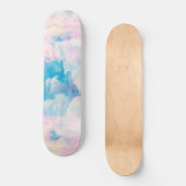 Pastel regenboog bewolkte hemel esthetisch persoonlijk skateboard (Voorkant)