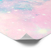 Pastel regenboog bewolkte hemel esthetisch poster (Hoek)