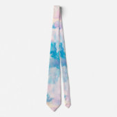 Pastel regenboog bewolkte hemel esthetisch stropdas (Voorkant)