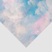 Pastel regenboog bewolkte hemel esthetisch tissuepapier (Detail)