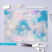 Pastel regenboog bewolkte hemel esthetisch tissuepapier (Craft)