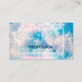 Pastel regenboog bewolkte hemel esthetisch visitekaartje (Voorkant)