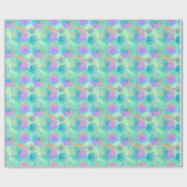 Pastel Regenboog Bloemen Wrapping Papier (Vlak)