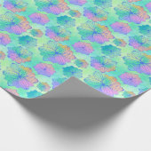 Pastel Regenboog Bloemen Wrapping Papier (Hoek)