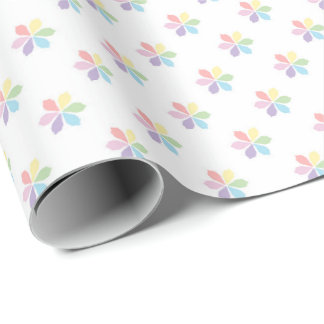 Pastel Regenboog Bloesem Uitbarstingen voor Baby e Cadeaupapier