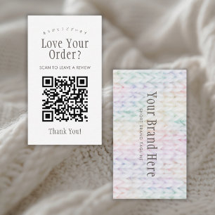 Pastel Regenboog Brei QR Code Laat een Review acht Visitekaartje
