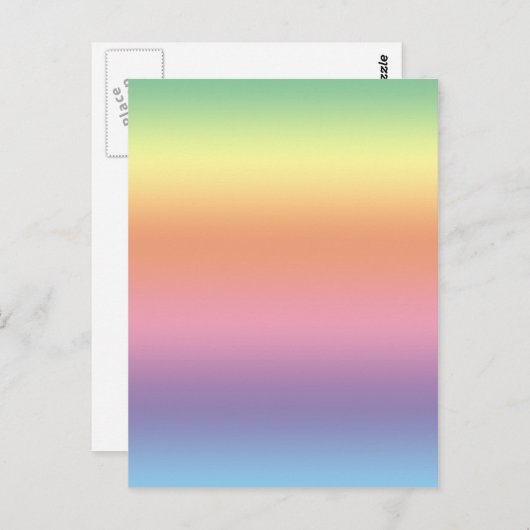 Pastel Regenboog Briefkaart (Voorkant / Achterkant)