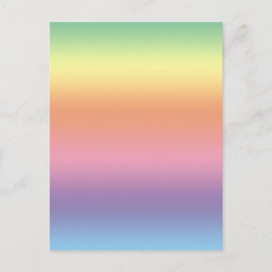 Pastel Regenboog Briefkaart (Voorkant)