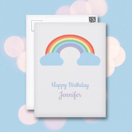 Pastel Regenboog Briefkaart