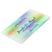 Pastel Regenboog Bruiden Bruiloft Save the Date Magneet (Linkerzijde)