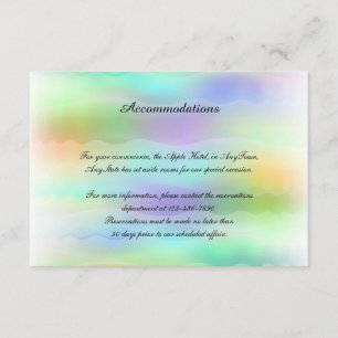 Pastel Regenboog Bruiden Huwelijksinzegening Inzet Informatiekaartje