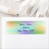 Pastel Regenboog Bruiden Retouradres Etiket (Insitu)