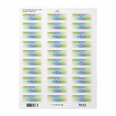 Pastel Regenboog Bruiden Retouradres Etiket (Full Sheet)