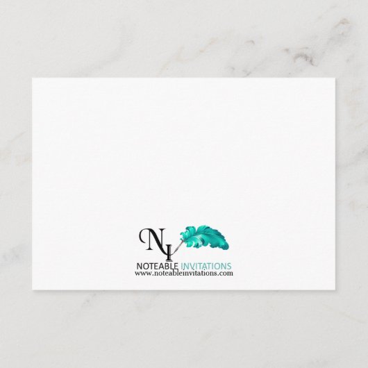 Pastel Regenboog Bruidsmeisjes Huwelijksinzetstuk  Informatiekaartje (Achterkant)