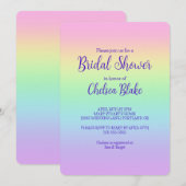 Pastel Regenboog Bruiloftsuitnodiging Kaart (Voorkant / Achterkant)