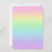 Pastel Regenboog Bruiloftsuitnodiging Kaart (Achterkant)